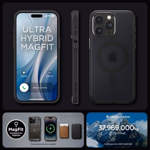 Spigen Чехол Ultra Hybrid Mag совместимый с MagSafe для iPhone 16 Pro морозный чёрный
