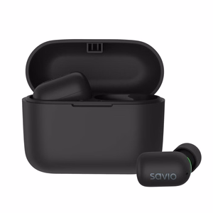 Savio TWS-09 IPX5 juhtmevabad in-ear kõrvaklapid muusikaks Bluetooth mustad