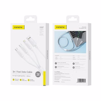 FONENG kaabel XS07 3in1 3A 1.2M valge