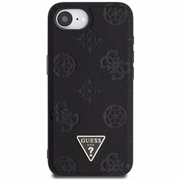 GUESS ümbris jaoks IPHONE 16e (SE 4 2025) compatible with MagSafe GUHMPSE4PGBTMK (Grained PU Hot Stamp Peony Triangle Logo) must