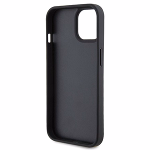Ferrari Quilted Metal Logo ümbris jaoks iPhone 15 - must