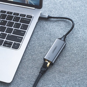 Ugreen väline võrguadapter RJ45 - USB Type C (1000 Mbps / 1 Gbps) Gigabit Ethernet hall (CM199)