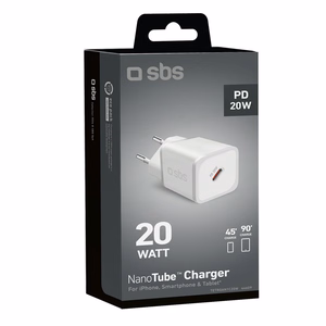 SBS TETRGAN1C20W 20W GaN Wall Laadija koos Power Delivery - valge