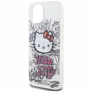 Hello Kitty IML Kitty On Bricks Graffiti ümbris jaoks iPhone 15 - valge