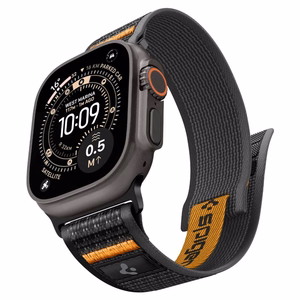 Spigen Athlex Air 2 rihm Apple Watch 8 / 9 / 10 / 11 / SE / Ultra (44 / 45 / 46 / 49 mm) must / oranž