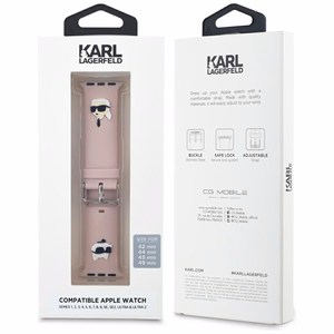 KARL LAGERFELD RIHM KLAWLSLKCNP APPLE WATCH 42/44/45/49MM ROOSA/ROOSA RIHM 3D RUBBER KARL&CHOUPETTE HEADS