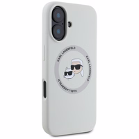 KARL LAGERFELD ümbris jaoks IPHONE 16 compatible with MagSafe KLHMP16SSKCHTCE (Silicone KC Heads) beige