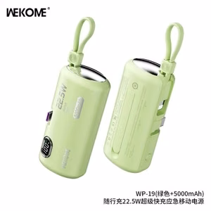 Akupank WK Design „WP-19 Companion“ rohekas 5000mAh (22.5W)