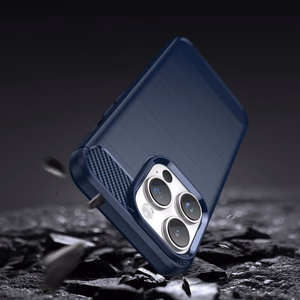 Carbon Case iPhone 14 Pro Max paindlik geelist tagakate sinine