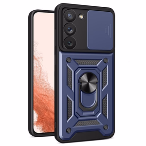 Чехол Hybrid Armor Camshield для Samsung Galaxy S23+ бронированный с защитой камеры синий