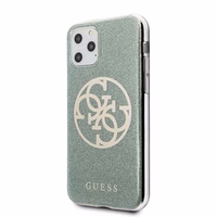 Guess GUHCN58PCUGLKA iPhone 11 Pro khaki värvi kõva ümbris 4G Circle Glitter