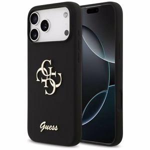 GUESS ümbris jaoks IPHONE 17 Pro Max GUHCP17XSC4GSMK (Silicone W/ Big 4G Script) must