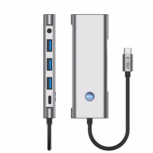 Tech-Protect HB04 HUB Adapter 9in1 USB-C + USB2.0 + USB3.0 + HDMI 4K 60Hz + SD / TF + PD100W + AV3.5 - hall