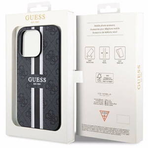 GUESS ümbris jaoks IPHONE 14 Pro Max compatible with MagSafe GUHMP14XP4RPSK (4G Printed Stripes) must