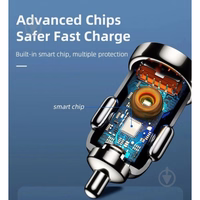 Autolaadija Essager "Turbo Dual" Sinine 18W (2xQC3.0)