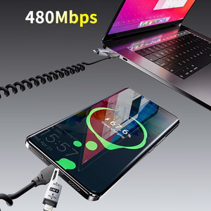 Dudao L20 Pro Кабель 4в1 USB-A / USB-C - Lightning / USB-C - чёрный