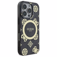 Guess IML Peony jaoks 4G Background MagSafe ümbris jaoks iPhone 16 Pro - must