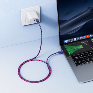 Cable USB A to Micro USB Hoco 2,4A 1 m X116 gradient purple