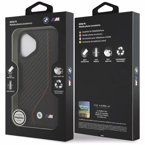 BMW M Carbon Line & Logo MagSafe Ümbris jaoks iPhone 17 - Punane