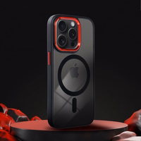 COLOR EDGE MAG COVER Ümbris compatible with MagSafe jaoks IPHONE 14 Pro must punane