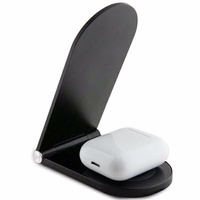 Ferrari Printed Logo MagSafe foldable 2in1 15W induktiivne laadija - must