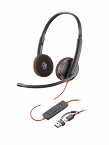 HP Poly Blackwire 3220 стерео USB-C наушники + адаптер USB-C/A