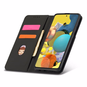 Magnet Card Case для Xiaomi Redmi Note 11 чехол-кошелёк с держателем для карт чёрный