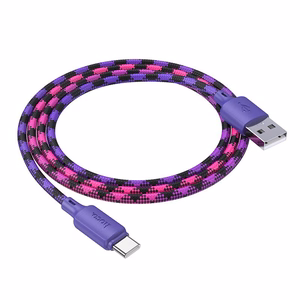 Cable USB A to USB C Hoco 3A 1 m X116 gradient purple