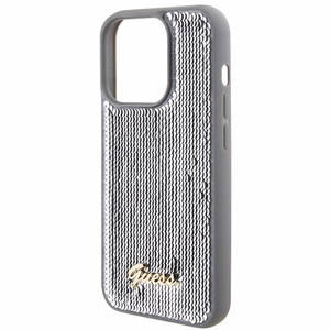 Guess Sequin Script Metal ümbris jaoks iPhone 15 Pro - hõbedane