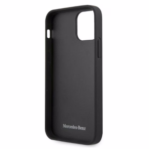 Mercedes nahast perforeeritud ümbris iPhone 12 Pro Max'ile - must