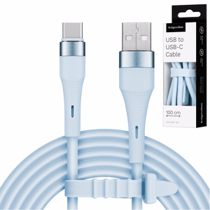 Kruger&Matz Basic silikoonist USB–USB-C kaabel, 1 m, sinine