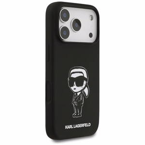 KARL LAGERFELD ümbris jaoks IPHONE 17 Pro compatible with MagSafe KLHMP17LSKIGROK (Silicone W/ KL Sketch & Logo) must