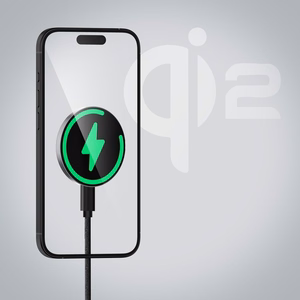 Juhtmevaba laadija Forcell F-Energy Smart Charge USB C Qi2 15W compatible with MagSafe, with detachable kaabel 1,5 m hõbedane