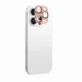 AmazingThing Aviation-Grade Alloy Karastatud klaas Lens jaoks iPhone 16 Pro / 16 Pro Max Camera Lens - Rose Kuldne