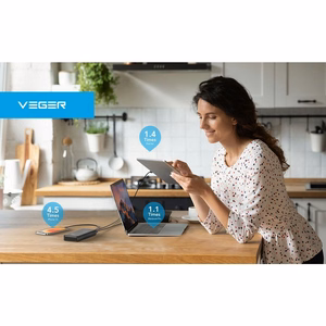 Powerbank Veger T100 (W2032C-100) PD QC3.0 5A 100W 20000 mAh must