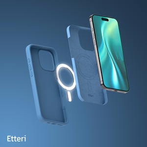 Etteri Silicone Mag ümbris iPhone 16 Pro 6,3" tumesinine