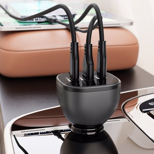 Acefast B14 car laadija 165W 2x USB-C 1x USB-A - must