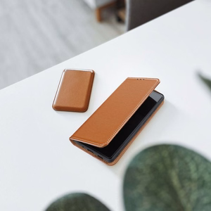 Nahast klappümbris Samsung A27 Smart Pro Book, pruun