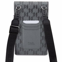 KARL LAGERFELD universal bag jaoks mobile KLWBSAKHPCG (Saffiano Mono Choupette) hõbedane