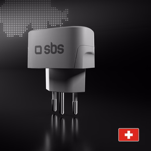 SBS CH Travel Adapter - Universal - Valge