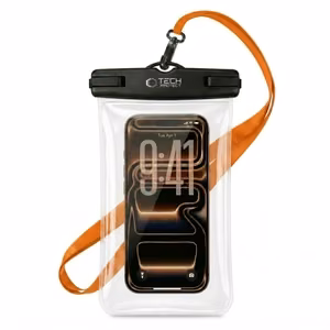Tech-Protect UWC7 Universal Waterproof Ümbris 6.9 Inch must/oranž