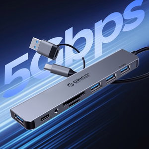 Orico YSB4-U2 USB-A/USB-C Hub Docking Station 2x USB-A 2.0 + 1x USB-A 3.0 + 1x USB-C 2.0 + 1x USB-C - Hall