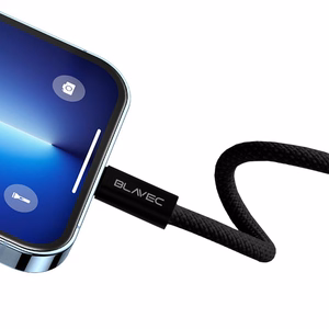 Blavec Cable Candy braided - USB to Lightning - 2,4A 2 metres Apple CarPlay (CCA-UL24B20) black