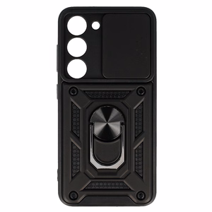 Slide Camera Armor Ümbris jaoks Samsung Galaxy S23 Plus Must