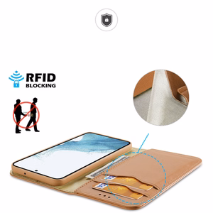 Dux Ducis Hivo чехол Samsung Galaxy S23+ флип-чехол кошелёк подставка RFID блокировка коричневый