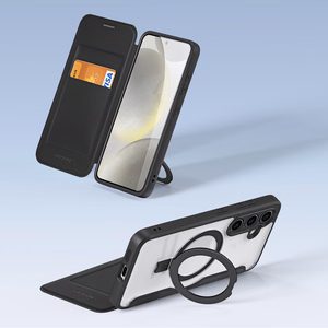 Dux Ducis Skin X Pro ümbris with magnetic ring / stand jaoks Samsung S24 - must