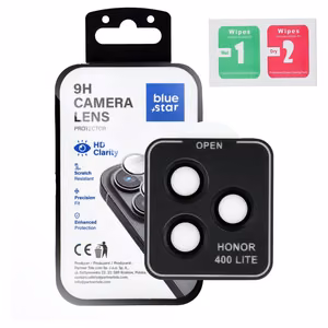 Camera Lens Protector BLUE STAR Easy Install for HONOR 400 LITE black