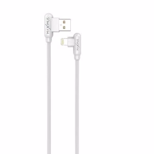 Kaabel MX CORNER kiirlaadimisega Lightning 2.4A/1M, valge nurgaga