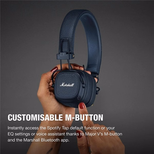 Wireless headphones Marshall Major V On-Ear Bluetooth midnight sinine