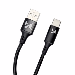 Кабель USB Wozinsky "WUC-C2B" чёрный Type-C 200 см